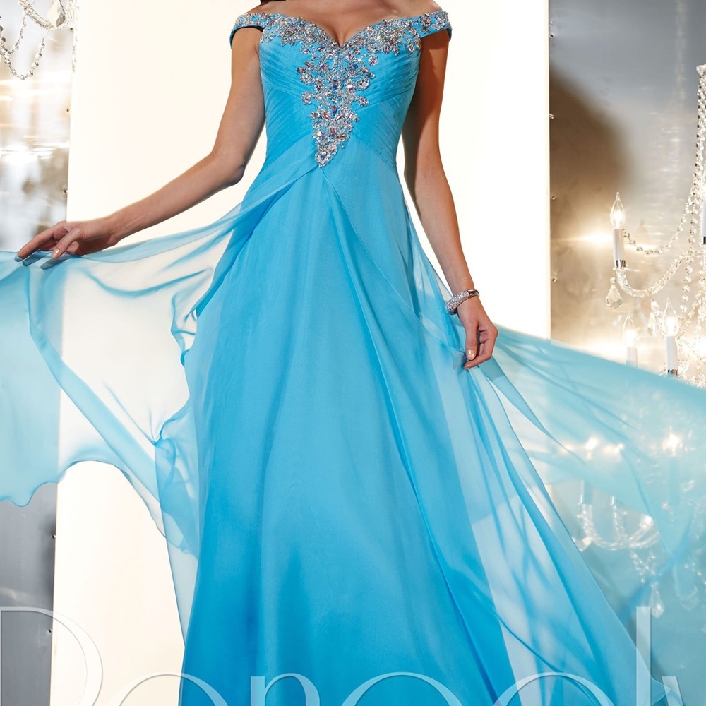 Baby Blue Panoply Beaded Gown Size 2